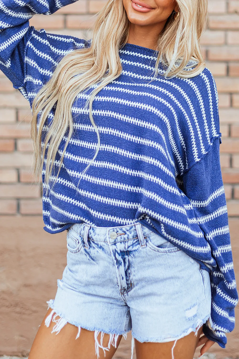 KaleaBoutique Drop Shoulder Casual Sweater