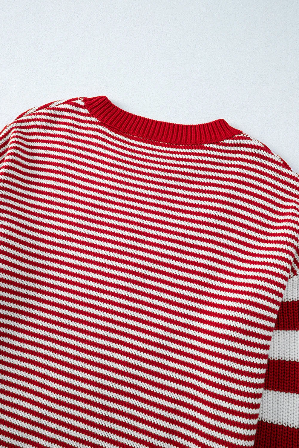 KaleaBoutique Geometric Textured Drop Shoulder Sweater