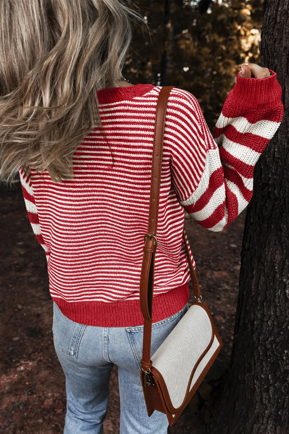 KaleaBoutique Geometric Textured Drop Shoulder Sweater
