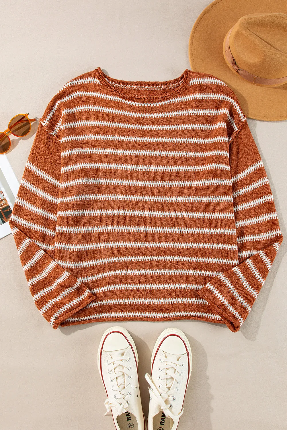 KaleaBoutique Stylish Drop-Shoulder Sweater