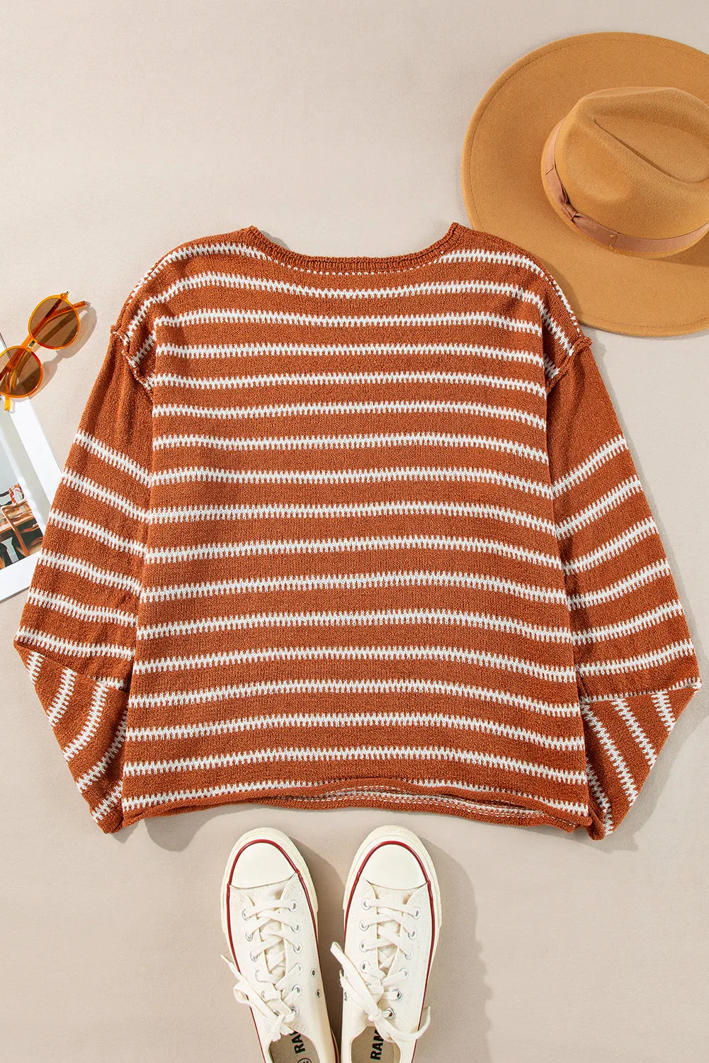 KaleaBoutique Stylish Drop-Shoulder Sweater