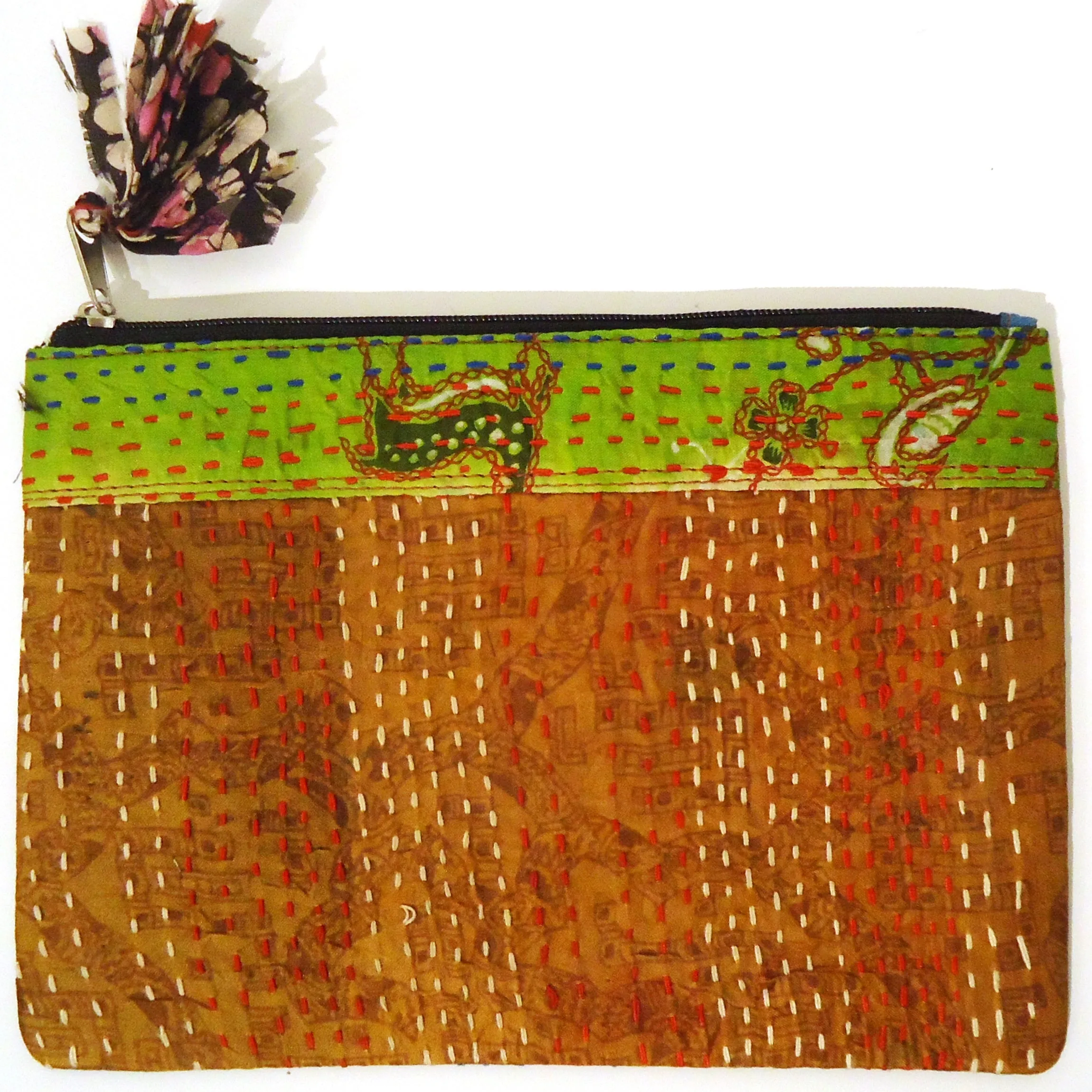 Kantha Pouch - Pink