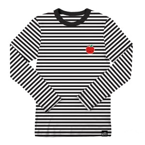 Kawaii Apple Striped Long Sleeve T-Shirt