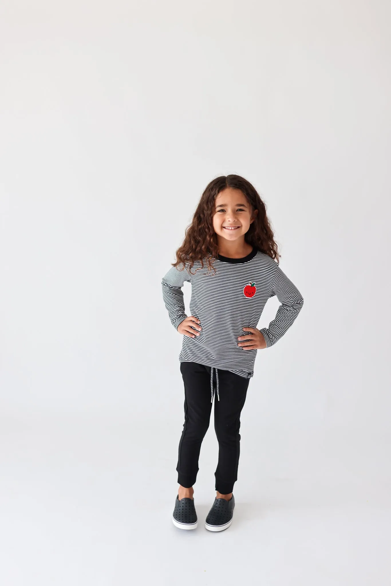 Kawaii Apple Striped Long Sleeve T-Shirt