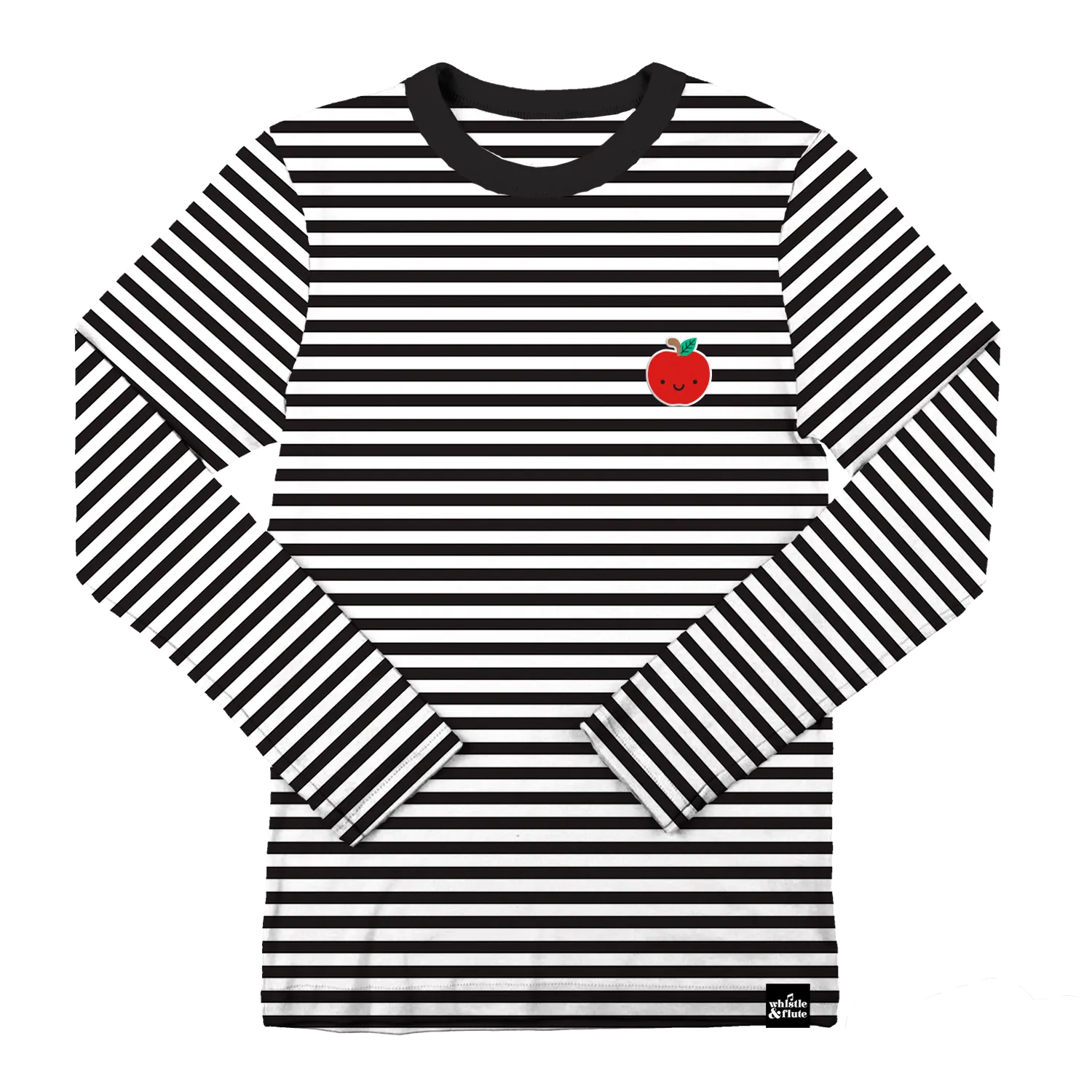 Kawaii Apple Striped Long Sleeve T-Shirt