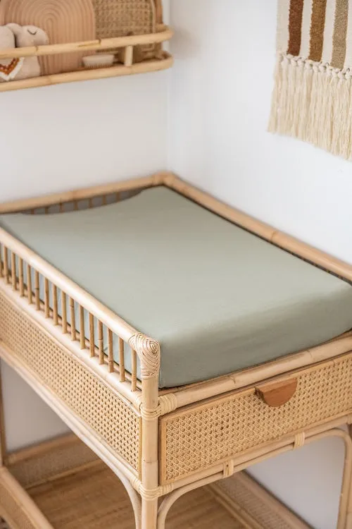 Kiin Organic Bamboo Cotton Change Pad & Bassinet Sheet - Sage