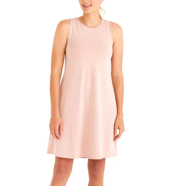 LADIES FREE FLY BAMBOO FLEX DRESS - HEATHER HARBOUR PINK