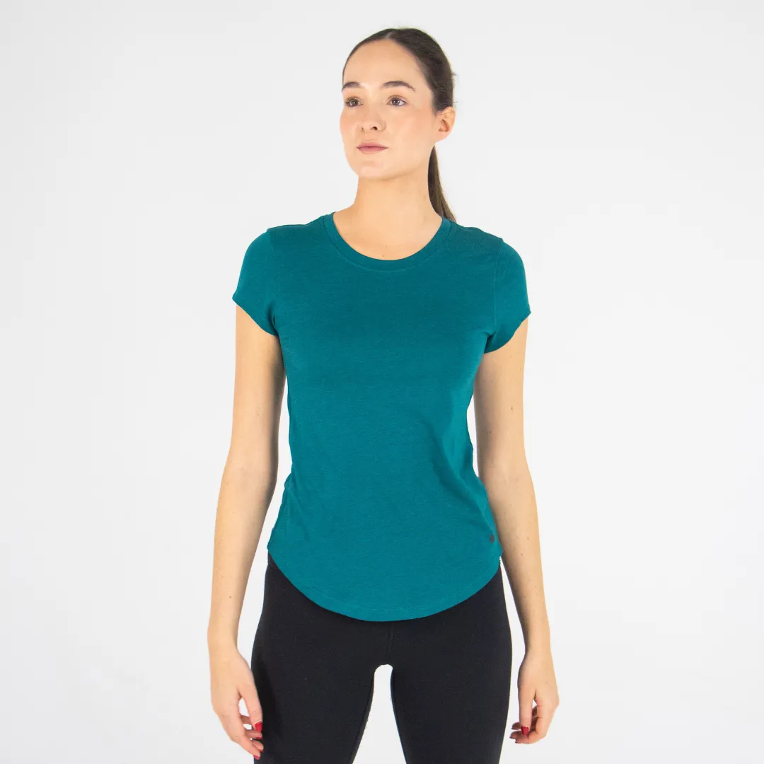 Ladies Short Sleeve Jersey Crew Neck