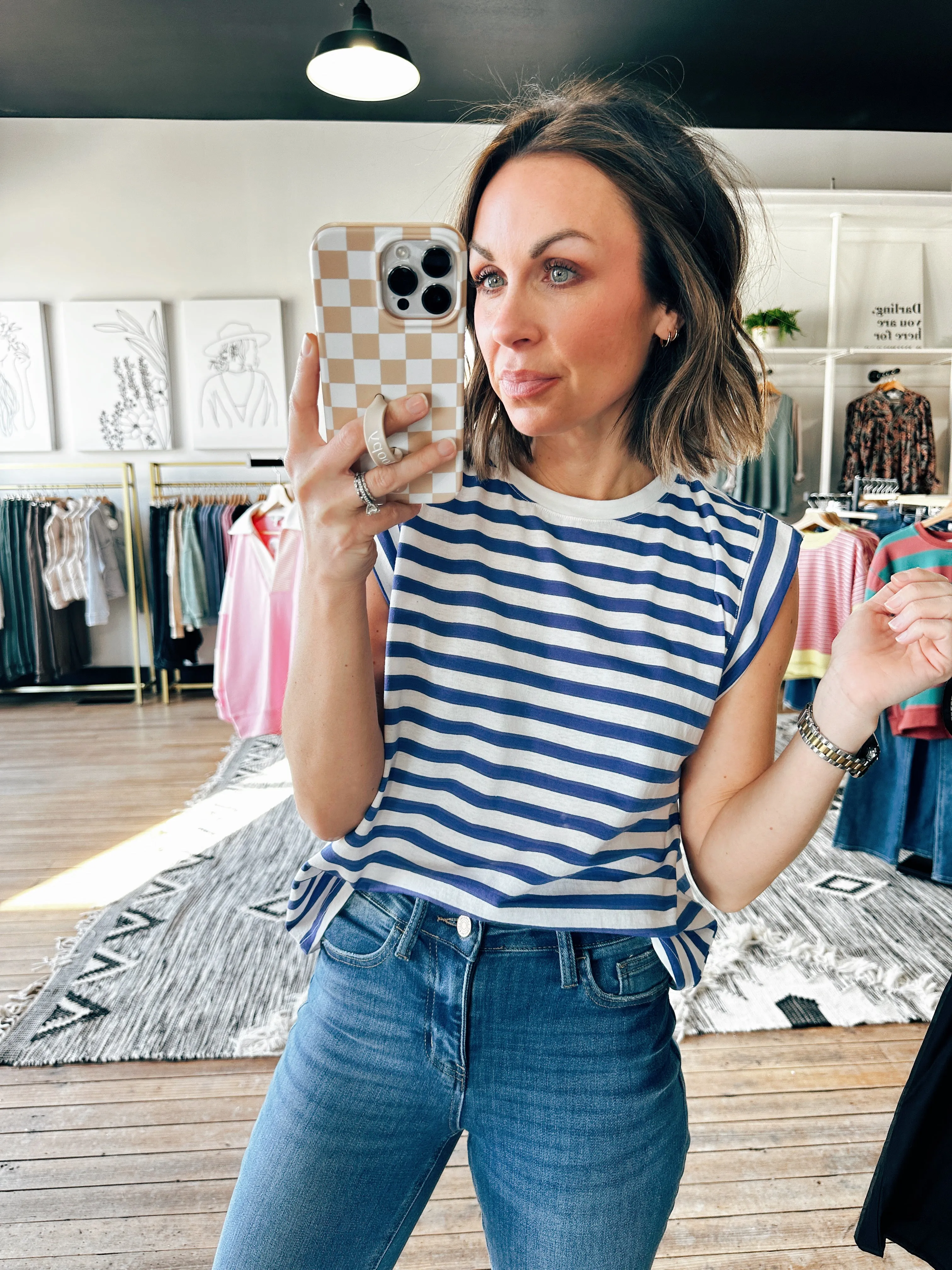 Lakeview Striped Tank-3 Colors