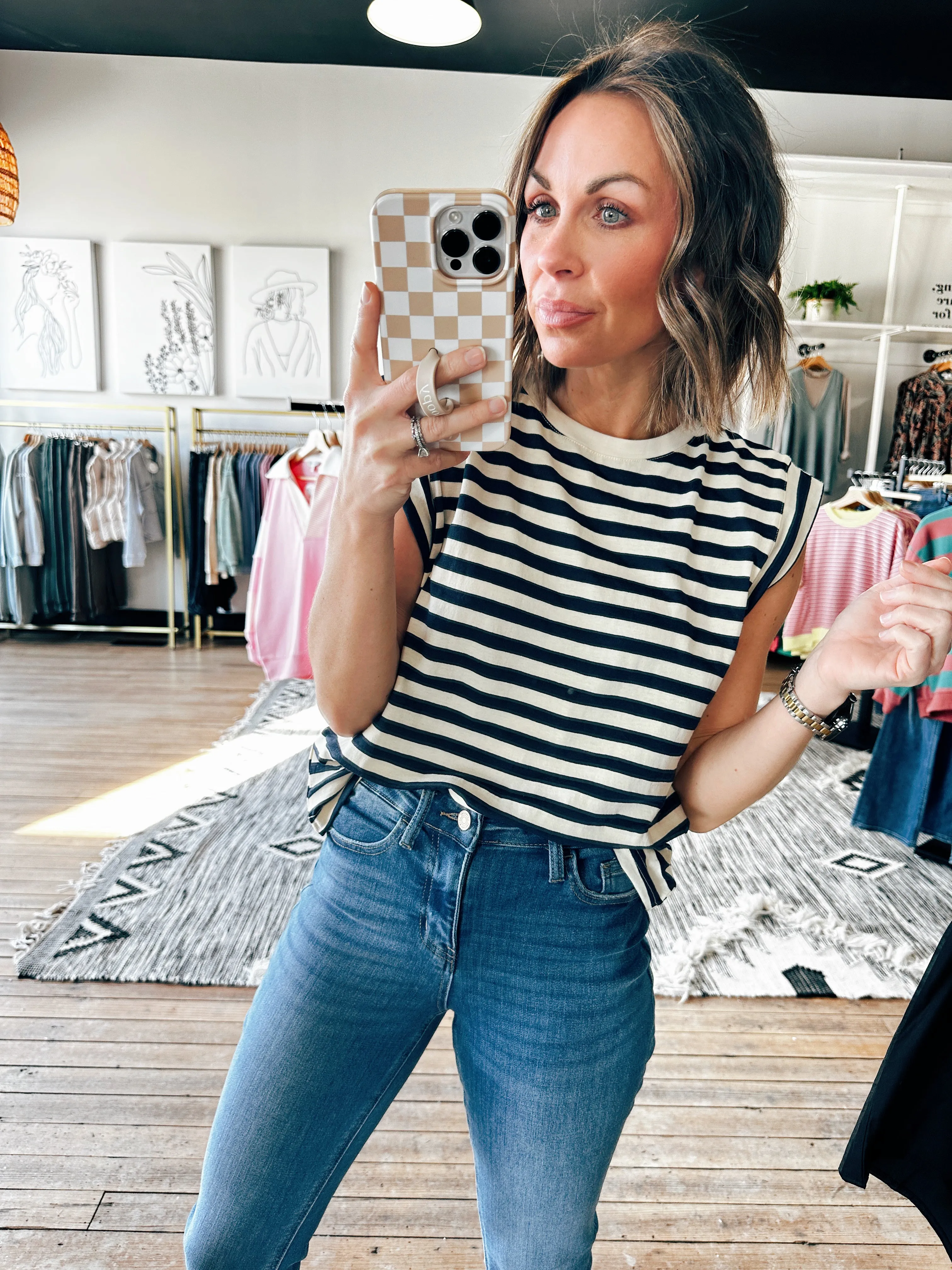 Lakeview Striped Tank-3 Colors