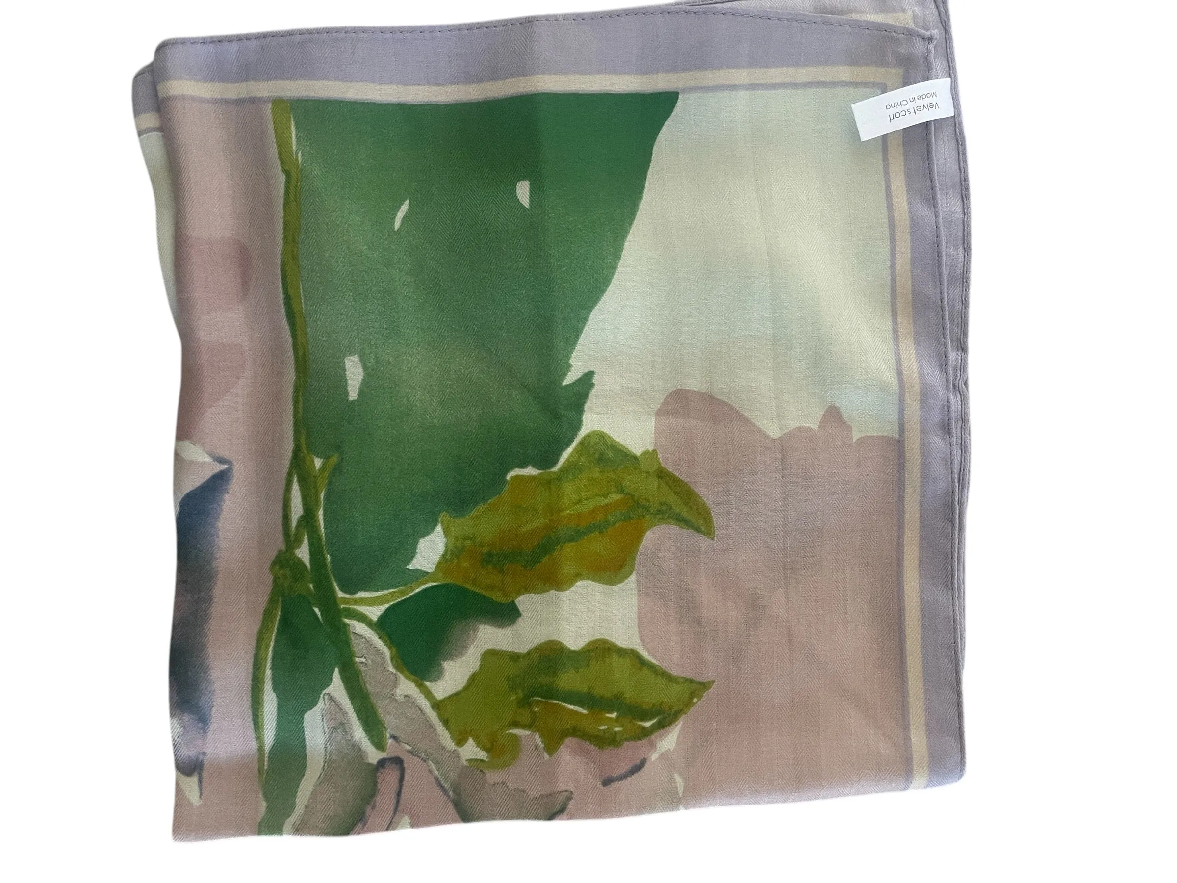 Lavender Patterned Silk Scarf