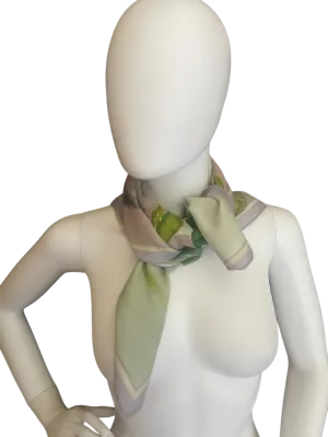 Lavender Patterned Silk Scarf