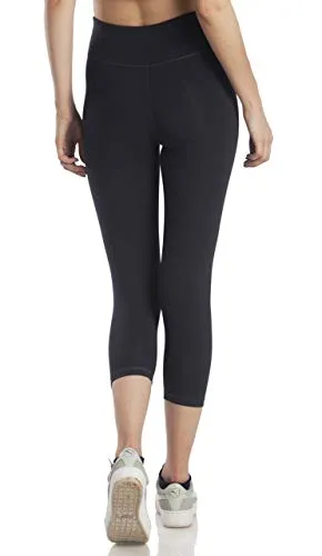 Lavos Women's Anti Microbial Bamboo and Cotton Yoga Capris/Yoga Tights/Gym Tights Capri/Sports Fitness Capri/Active wear