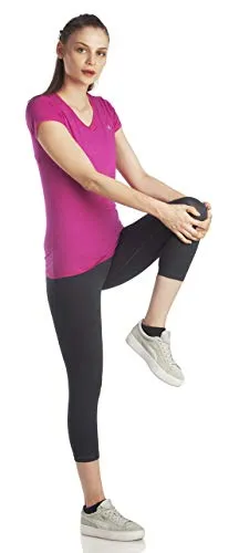 Lavos Women's Anti Microbial Bamboo and Cotton Yoga Capris/Yoga Tights/Gym Tights Capri/Sports Fitness Capri/Active wear