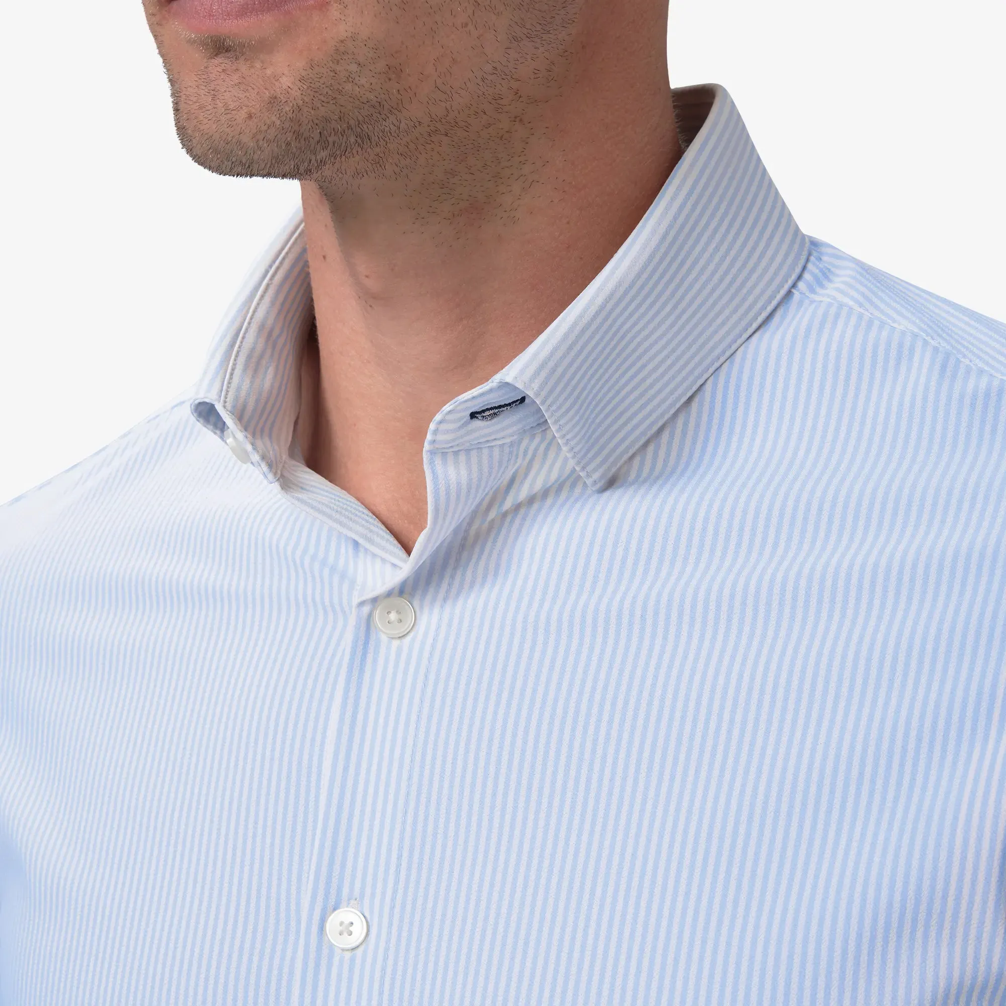 Leeward Dress Shirt - Blue Banker Stripe