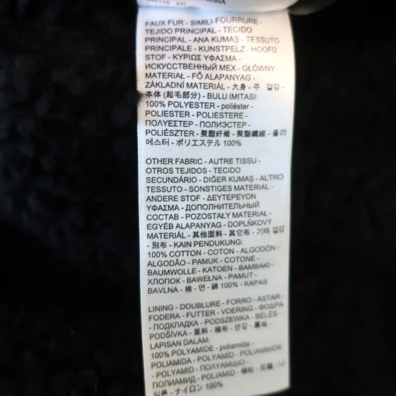 Levi's Reversible Sherpa Trucker Jacket Black Quilted Polyester Size Medium