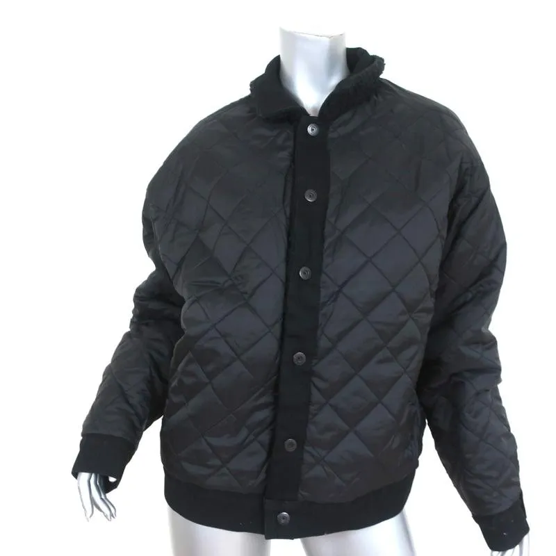 Levi's Reversible Sherpa Trucker Jacket Black Quilted Polyester Size Medium