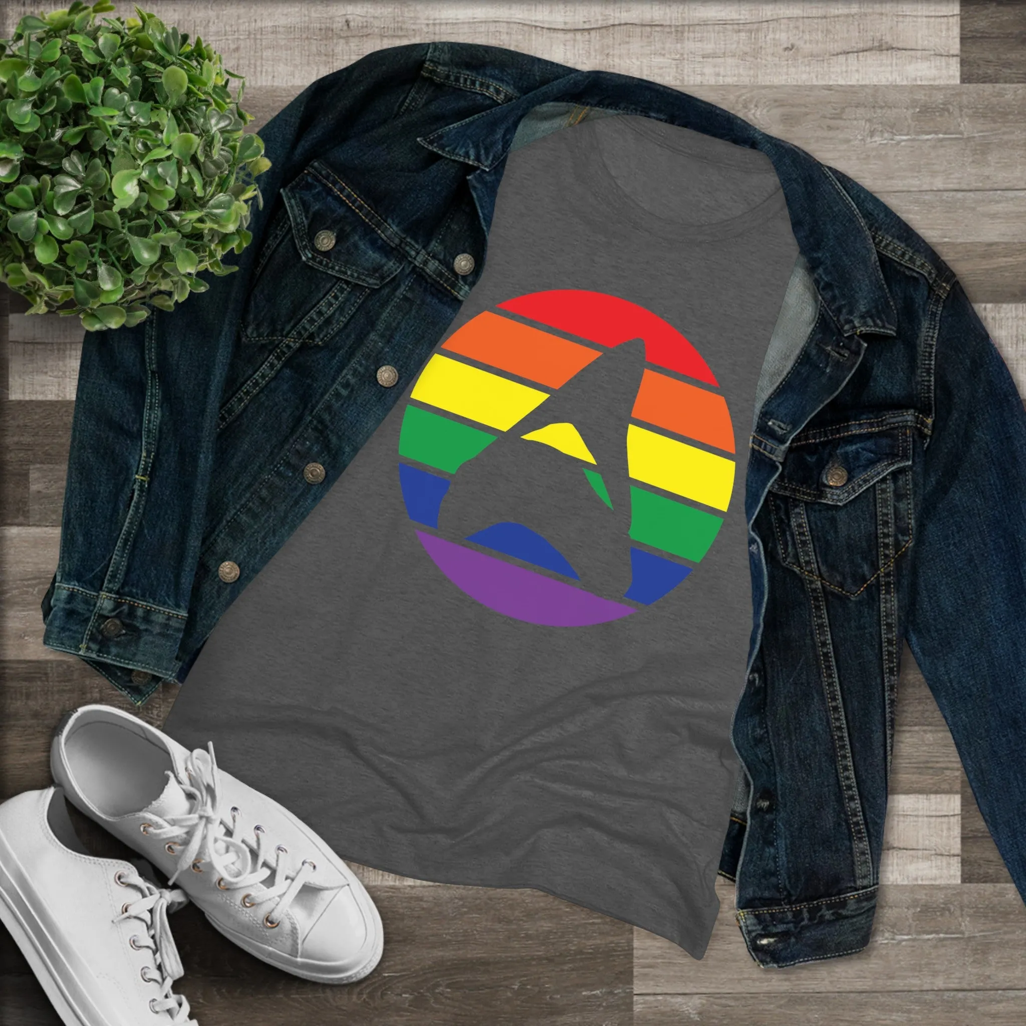 LGBTQ Megalodon - Women's Slim Fit - Tri-Blend