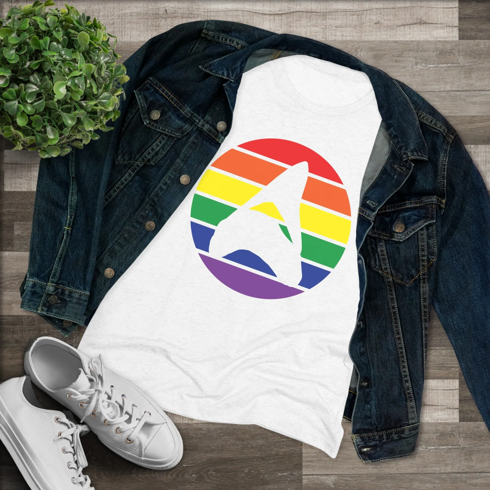LGBTQ Megalodon - Women's Slim Fit - Tri-Blend