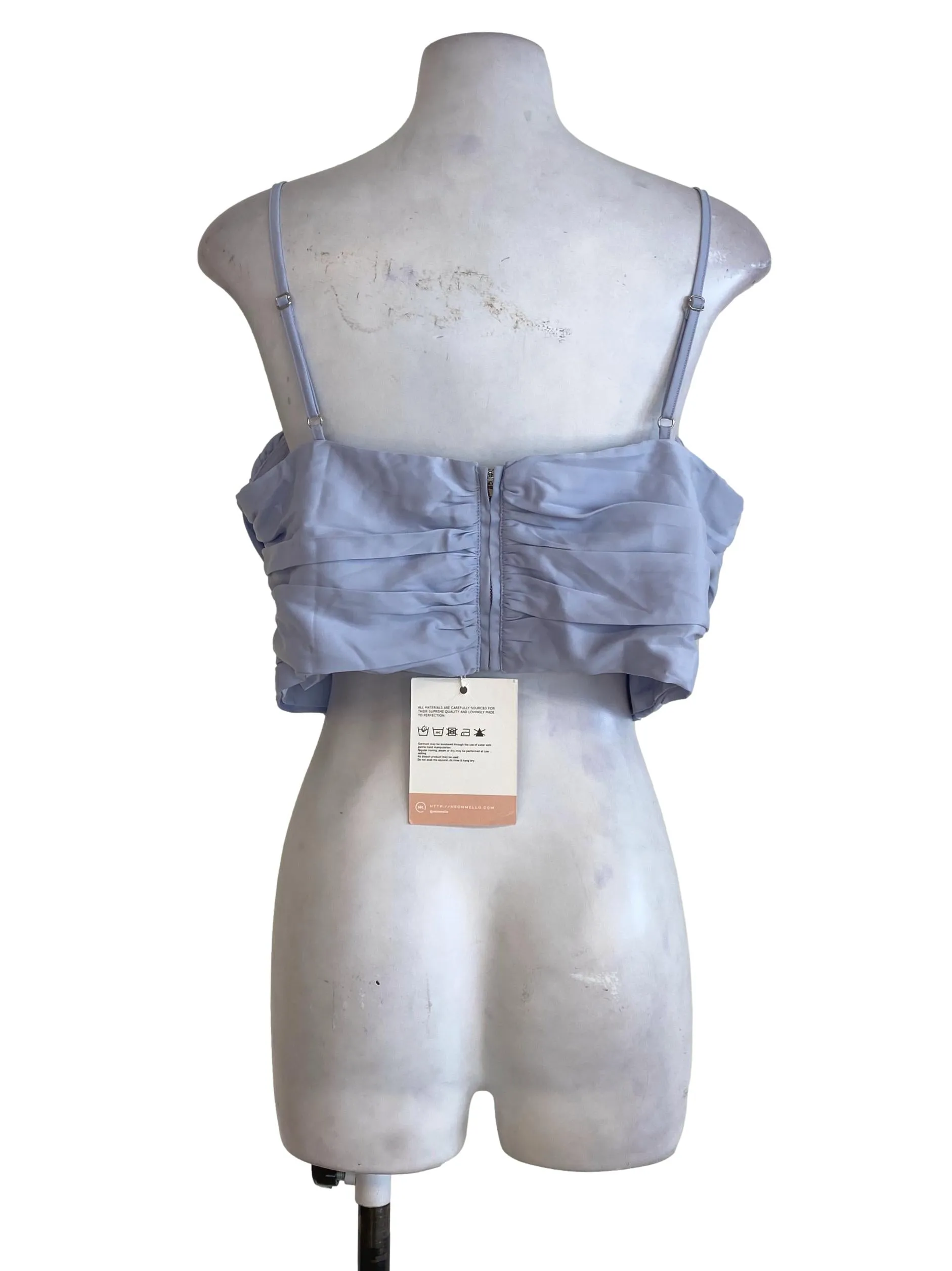 Light Purple Pleated Top