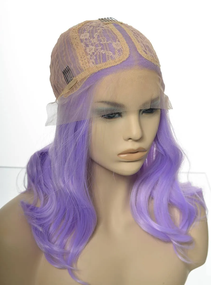 Lolly Pink Loose Waves Mid-Length Lace Front Fashion Wig