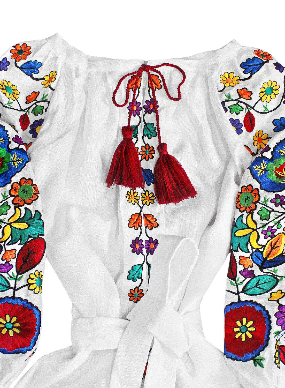 Long embroidered Boho style kaftan