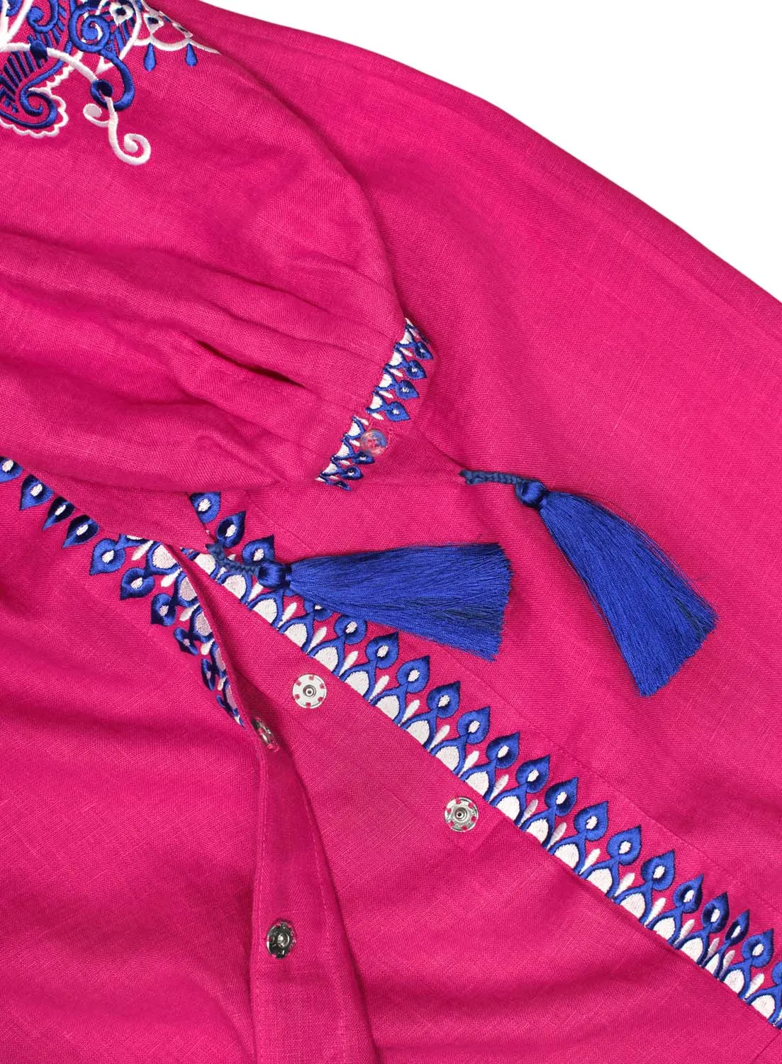 Long embroidered Boho style kaftan
