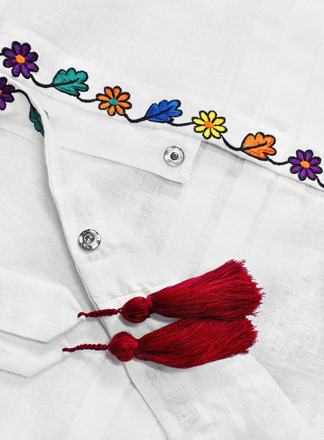 Long embroidered Boho style kaftan