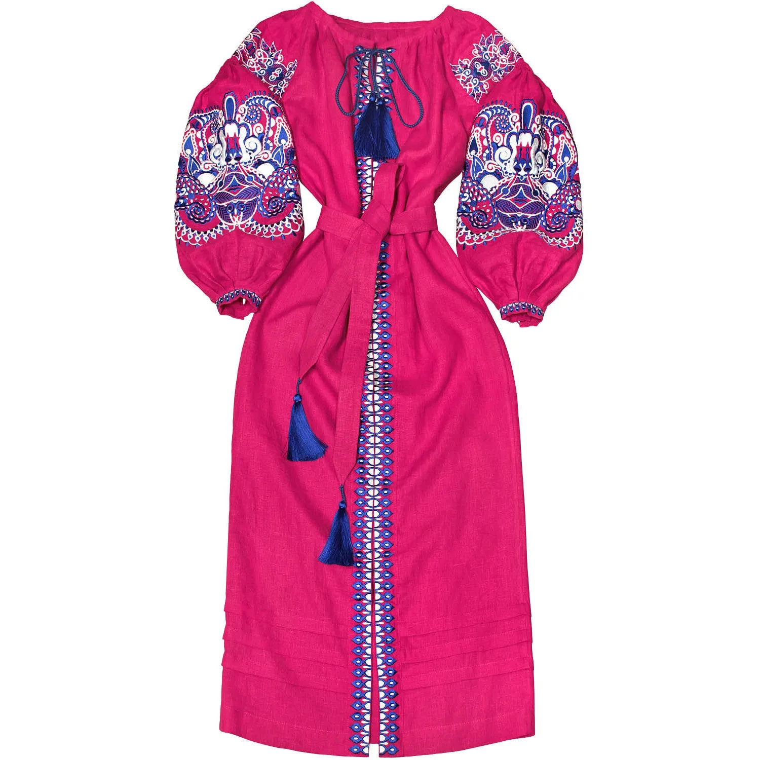 Long embroidered Boho style kaftan