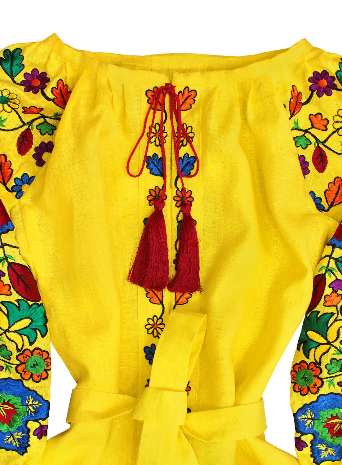 Long embroidered Boho style kaftan