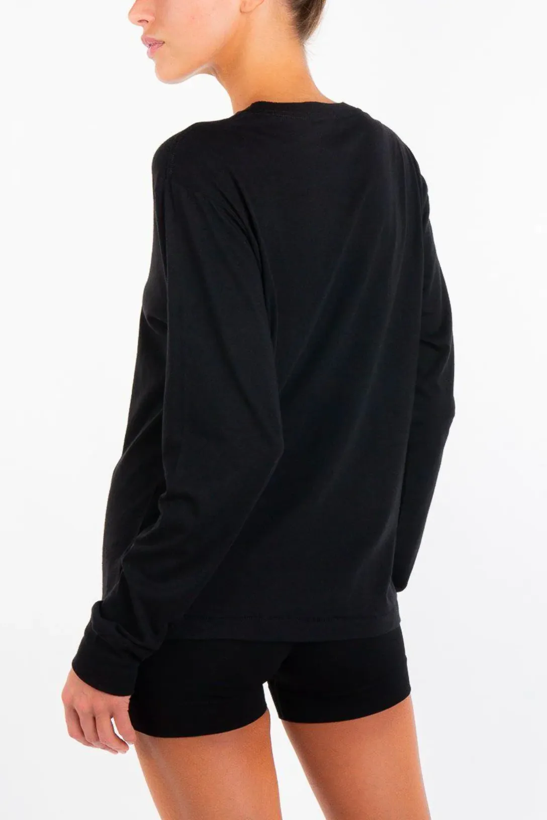 Long Sleeve Boyfriend T Shirt | Black