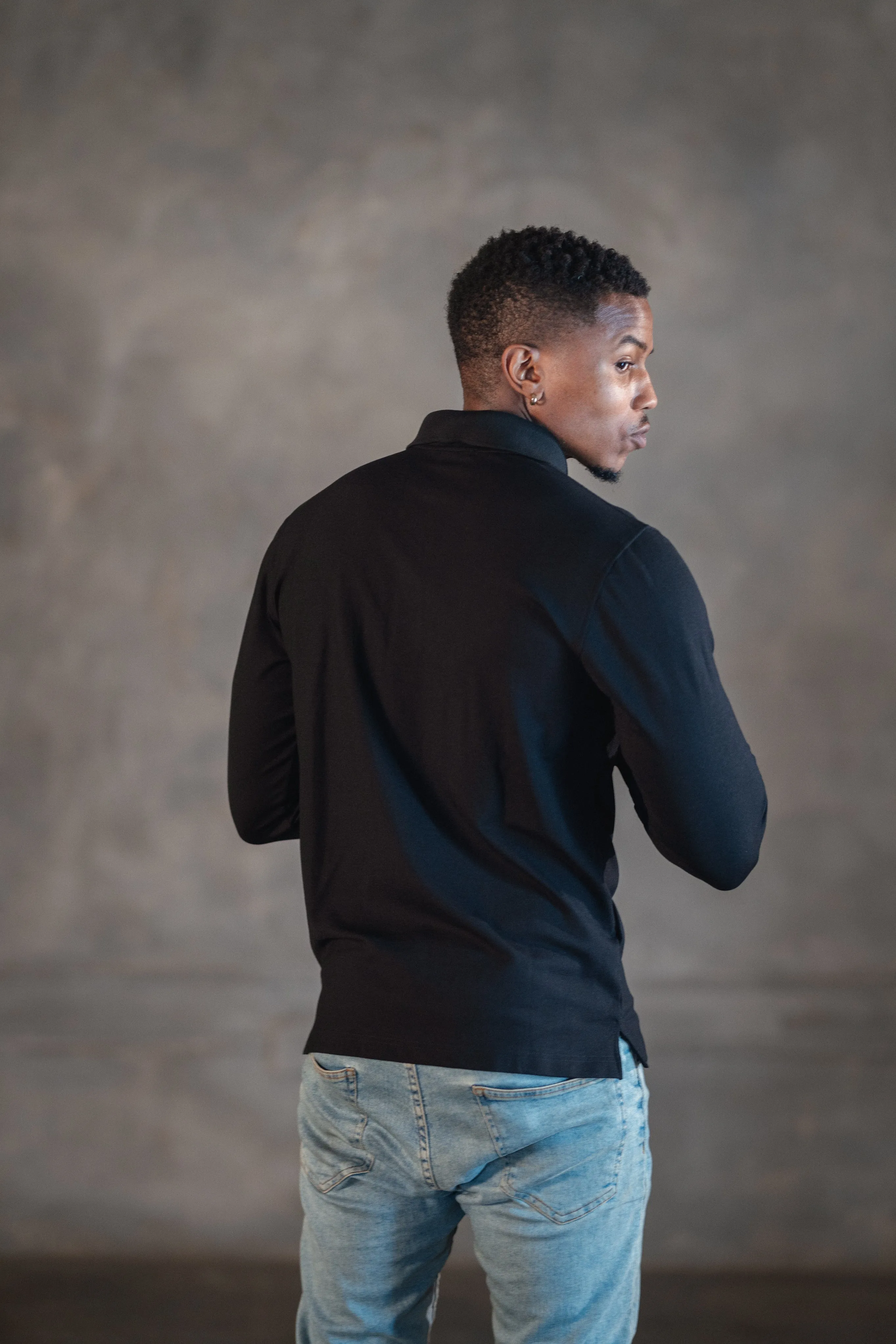 LS Modal Polo - Black