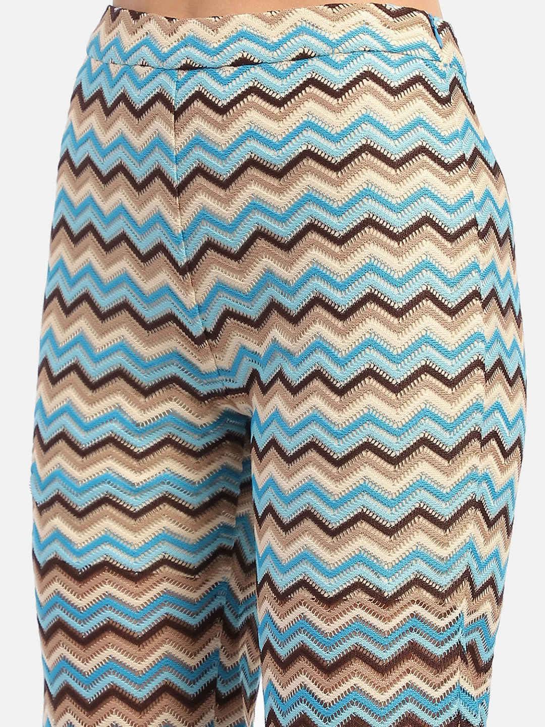 Madame Geometric Print Blue Trouser