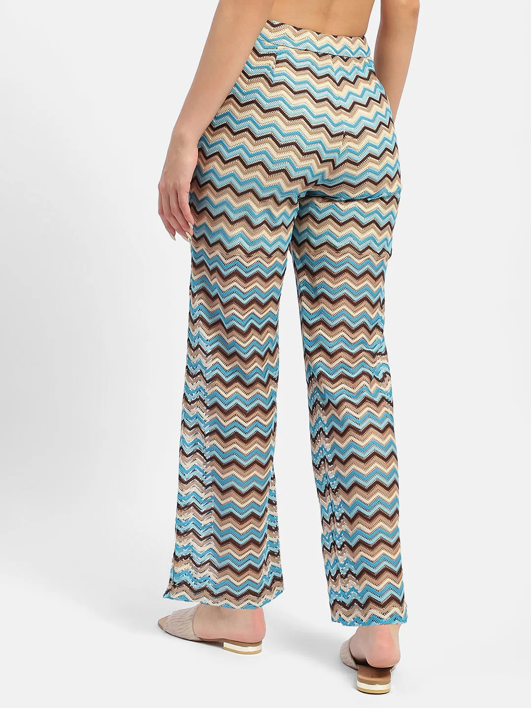 Madame Geometric Print Blue Trouser