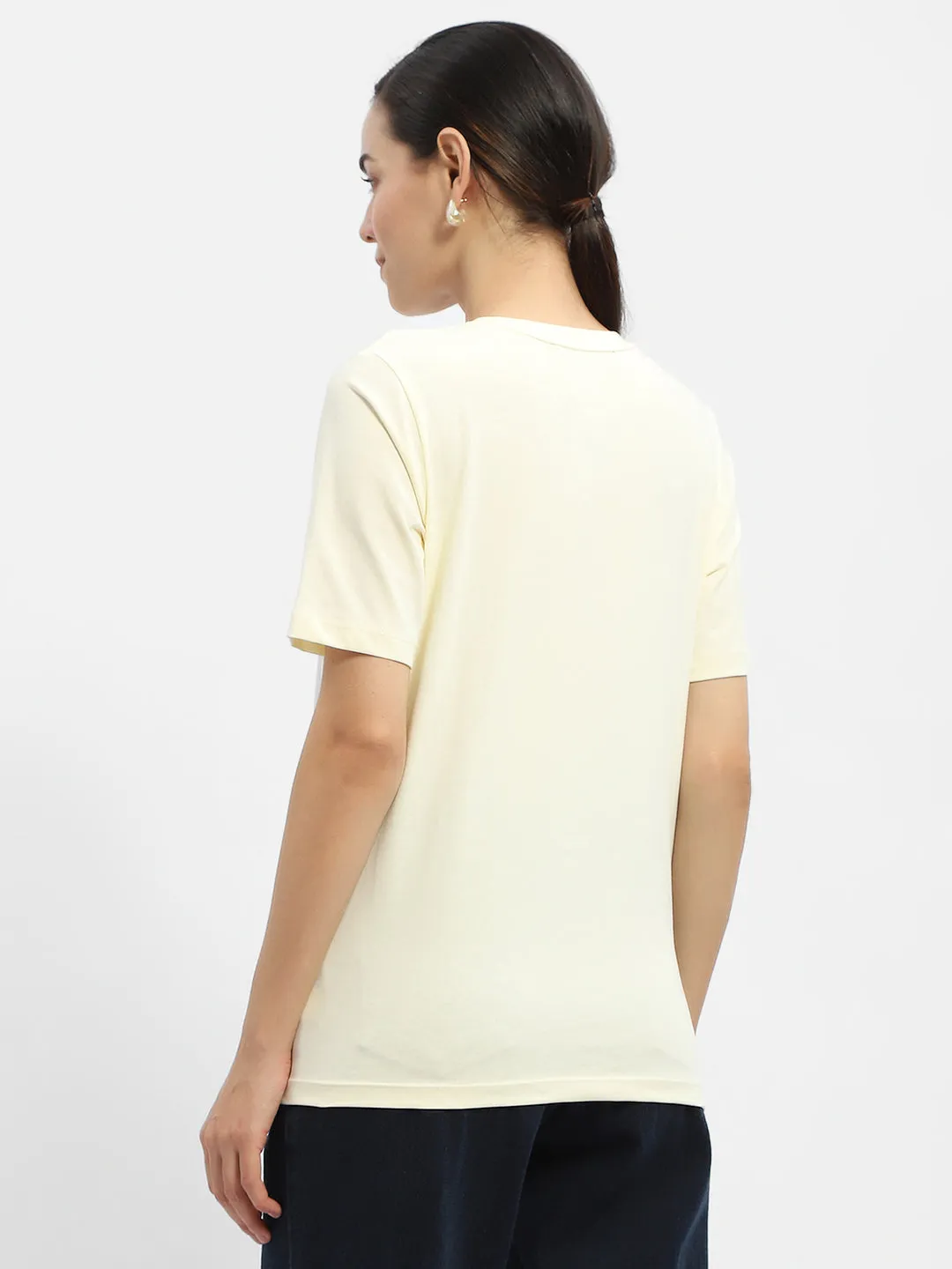 Madame Graphic Print Beige Regular T-Shirt