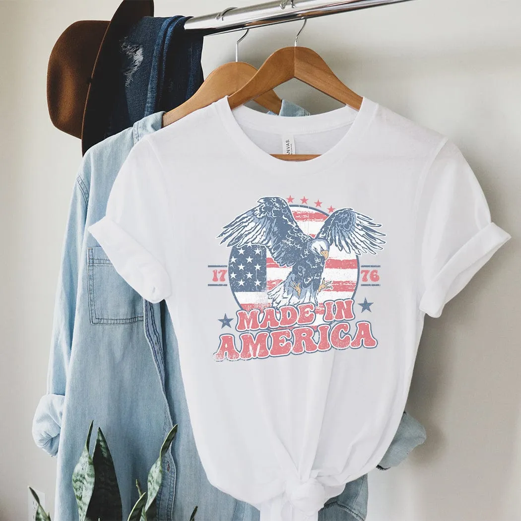 Made in America Patriotic Graphic T-Shirt - WE302