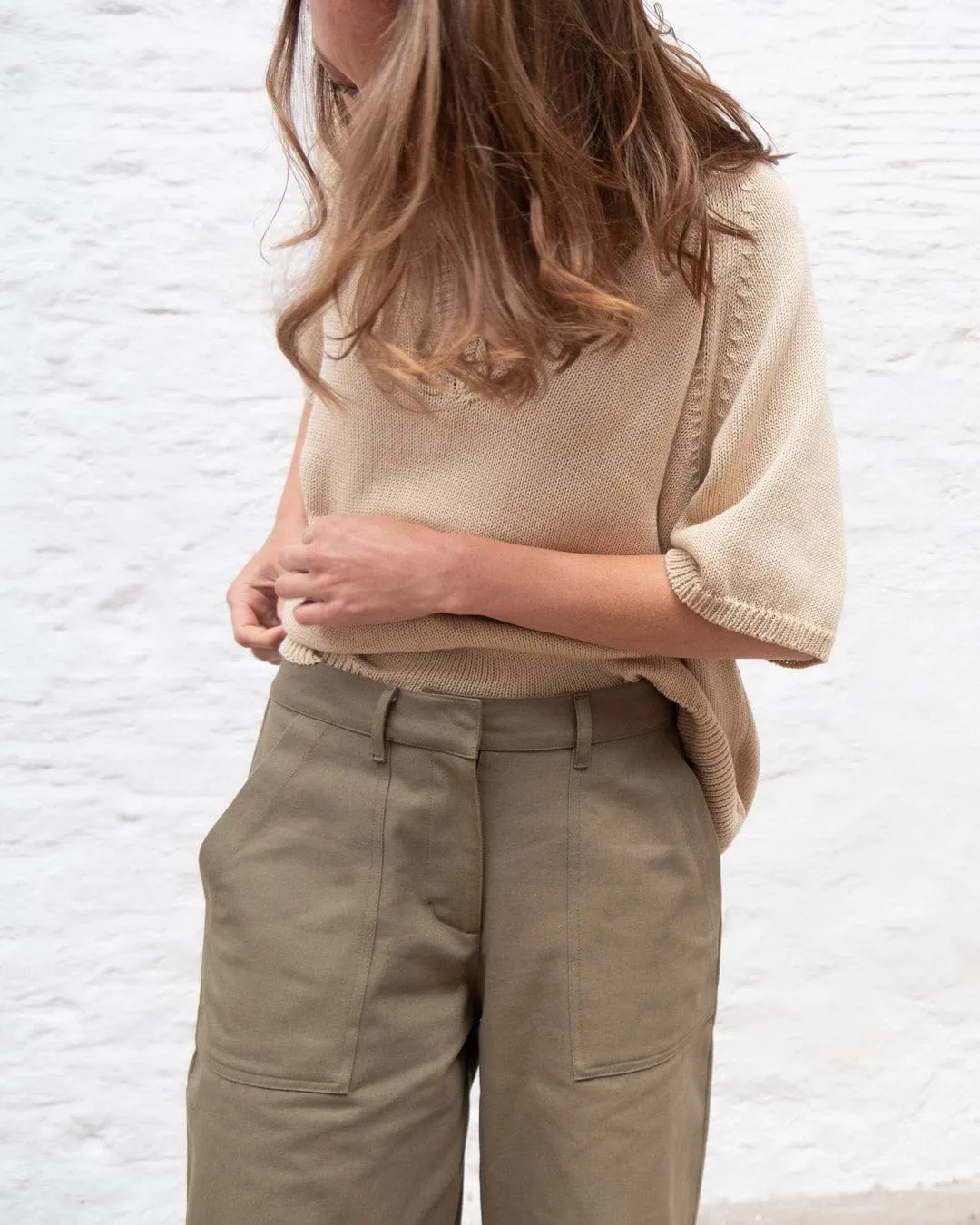 Margate Organic Cotton Relaxed Trousers | Olive