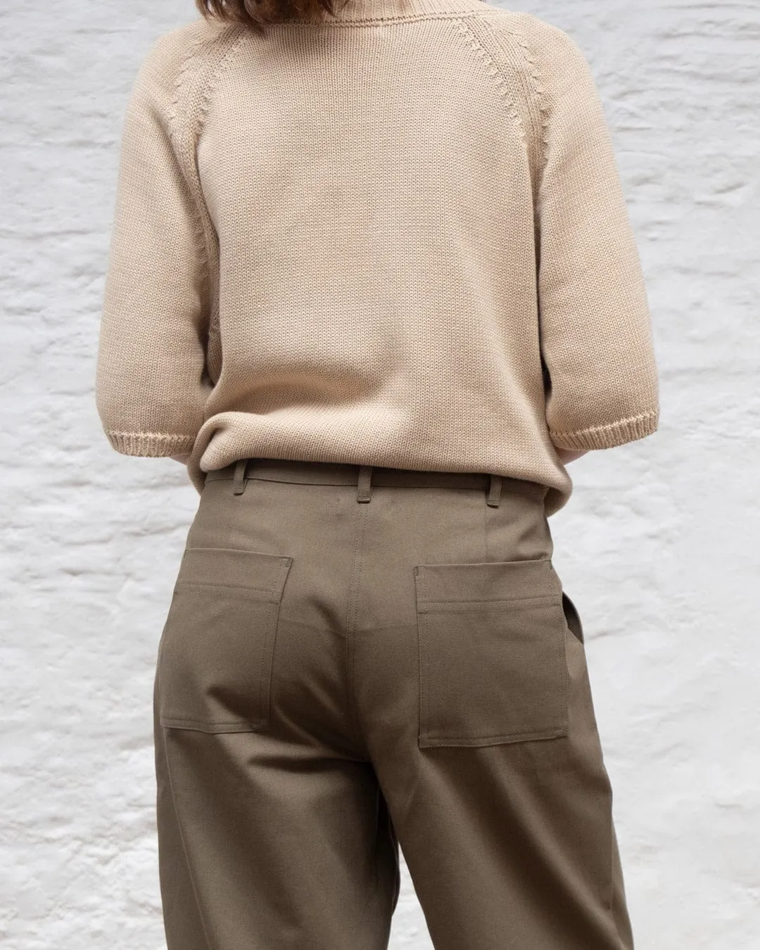 Margate Organic Cotton Relaxed Trousers | Olive