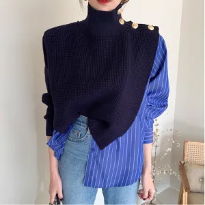 Marley Blue Striped Shirt Sweater