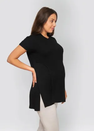 Maternity relaxed tee in black by úton