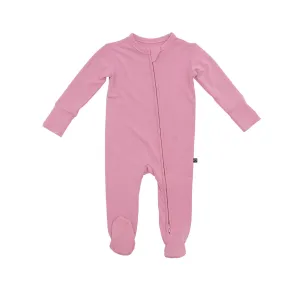Mauve Zipper Footie