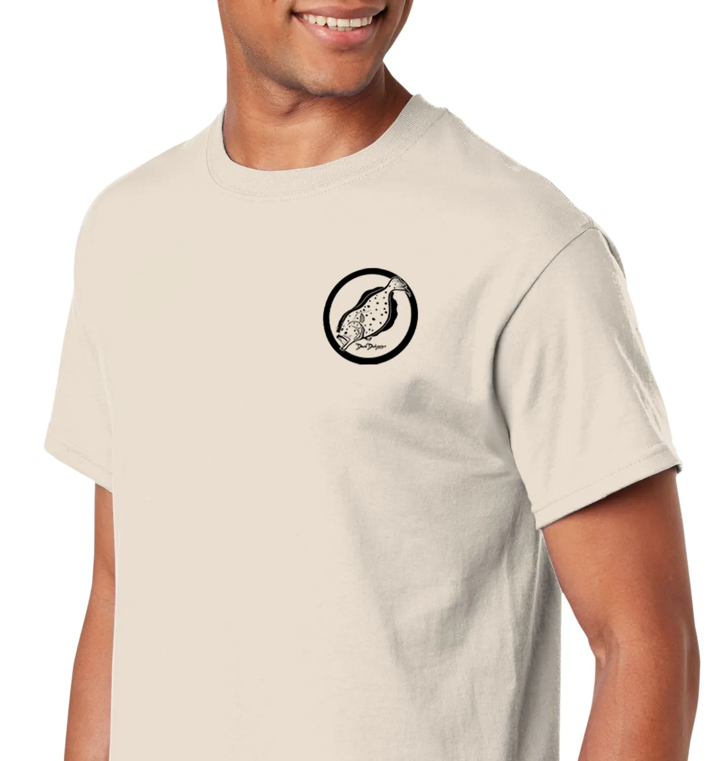 Men's Flounder Reef Short Sleeve Natural Cotton T-Shirt