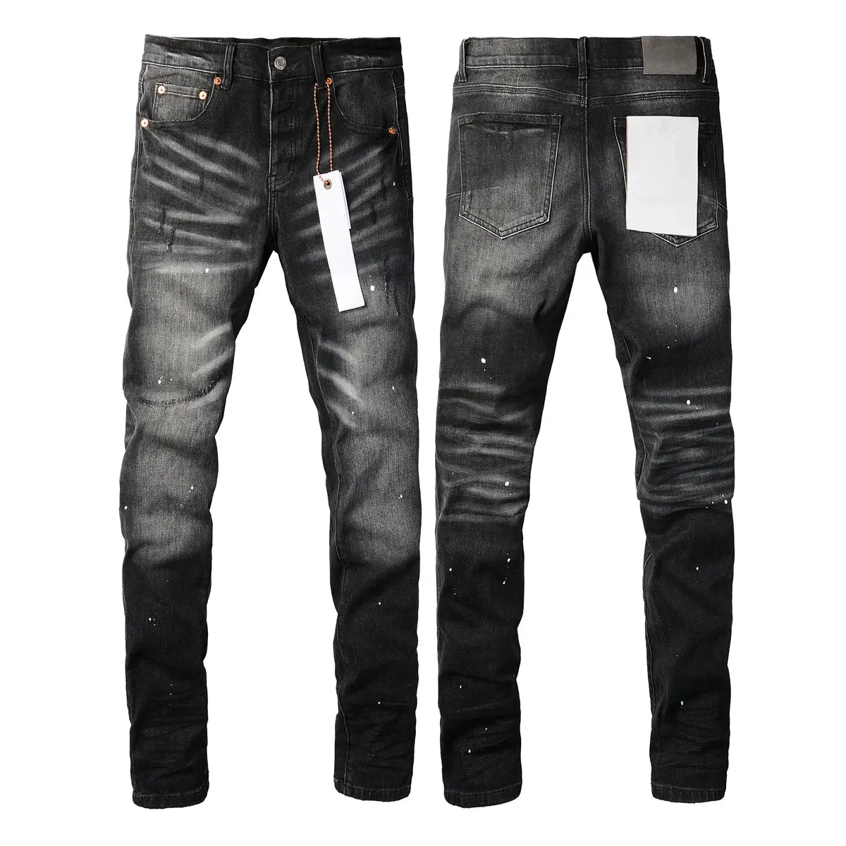 Mens Purple Jeans designer stacked long Pants ksubi Ripped High Street Brand Patch Hole Denim Straight Fashion Streetwear silmJ6IQ