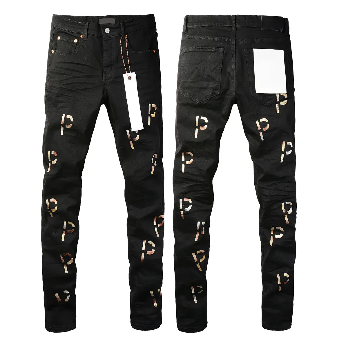 Mens Purple Jeans designer stacked long Pants ksubi Ripped High Street Brand Patch Hole Denim Straight Fashion Streetwear silmJ6IQ