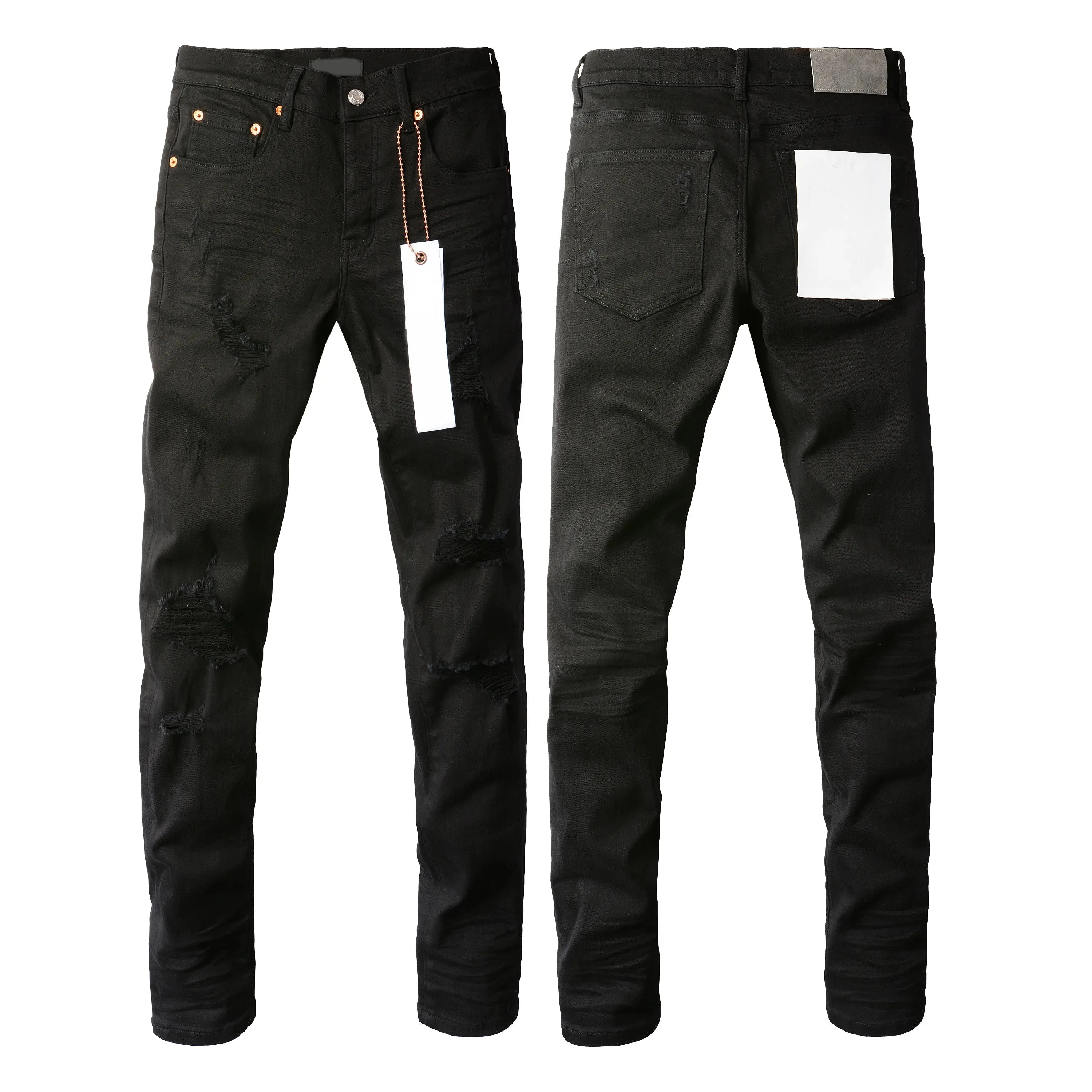 Mens Purple Jeans designer stacked long Pants ksubi Ripped High Street Brand Patch Hole Denim Straight Fashion Streetwear silmJ6IQ