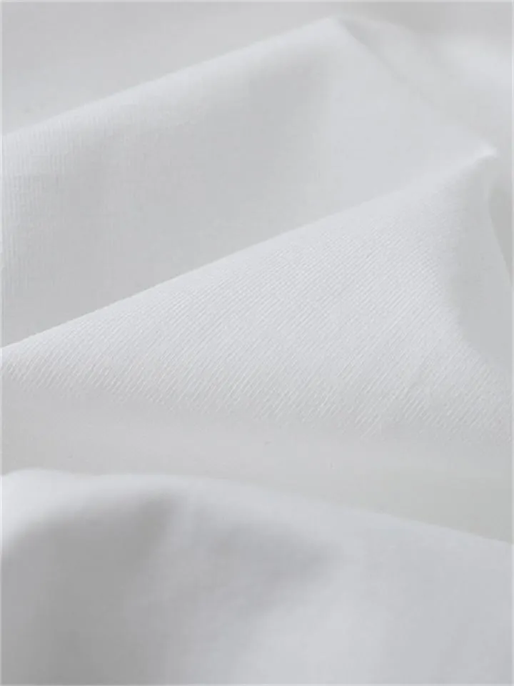 Men's Short Sleeve Solid Color Round Neck Cotton T-Shirt