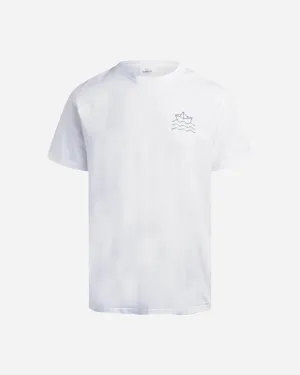 Mens Small Boat And Waves Tee - White