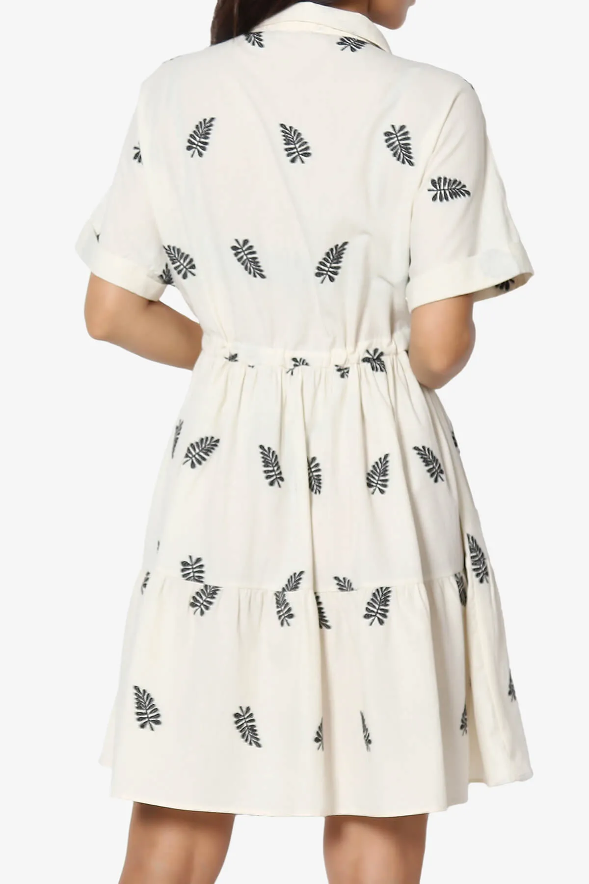 Meoldy Embroidered Shirt Mini Dress