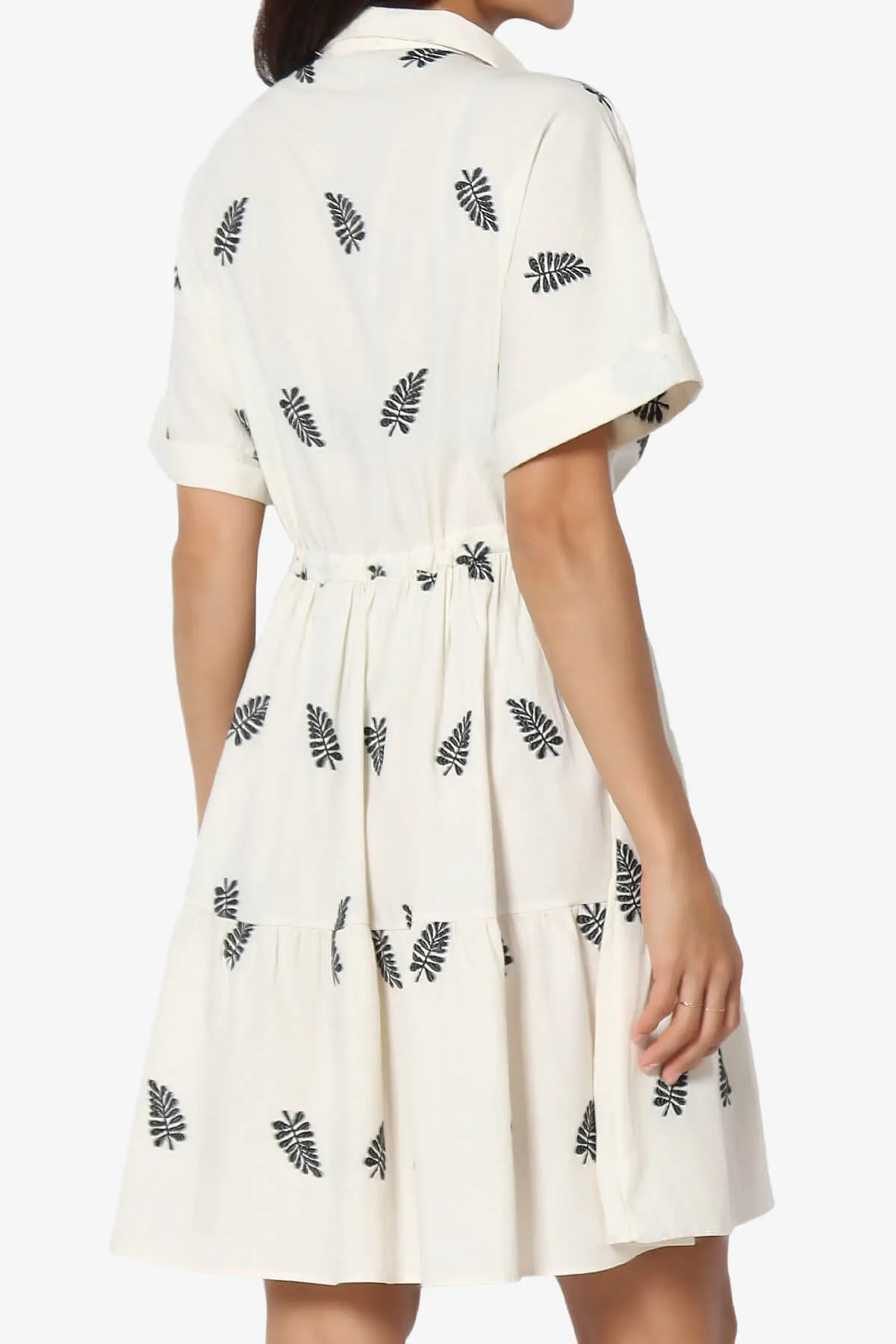 Meoldy Embroidered Shirt Mini Dress