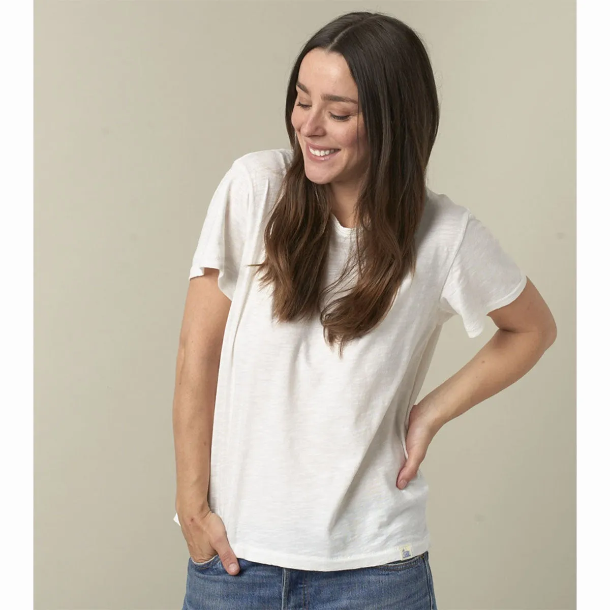 Merz b. Schwanen SCT04 Unisex Pima Cotton T-Shirt White